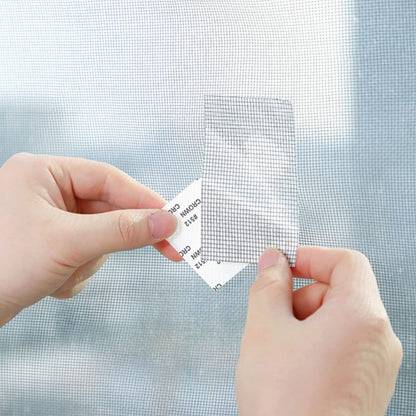 HOUI Window Screen Repair Kit Tape,Screen Repair Kit for Windows or Doors Adjustable Fiberglass Screens,Strong Adhesive Door Window Screen Repair Tape,2x80'' (1 Pack, Black)