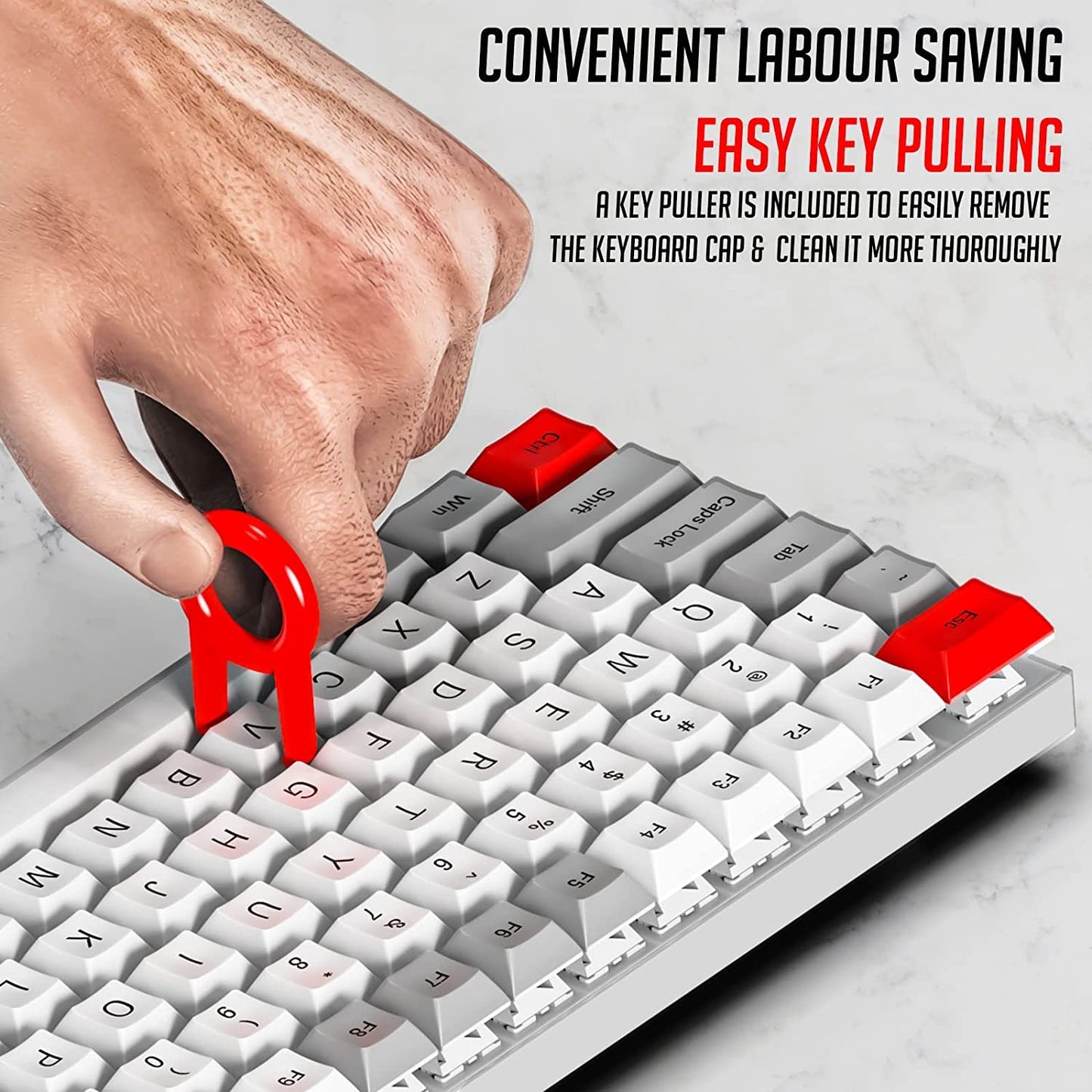 Aaru'z 5 in 1 Soft Brush Multi-Function Cleaning Tools Kit for Keyboard & Earphone Cleaner Soft High-Density Brush Set with Keycap Puller Corner Gap Duster Gadget for Laptop Air pods Pro Camera Lens