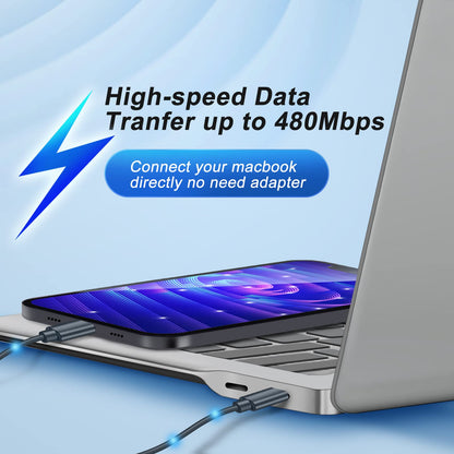 HESIMING USB C Adapter Kit,Multi Charging Cable Case Convertor USB C to Type C/iOS Device/Micro Adapter Travel Data Cable Set Contains Card Storage?Phone Holder, Tray Eject Pin (Blue)