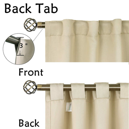 Elegant Blackout Curtains-Back Tap design-thermal Insulated fabric-for room Darkness - 1 Piece