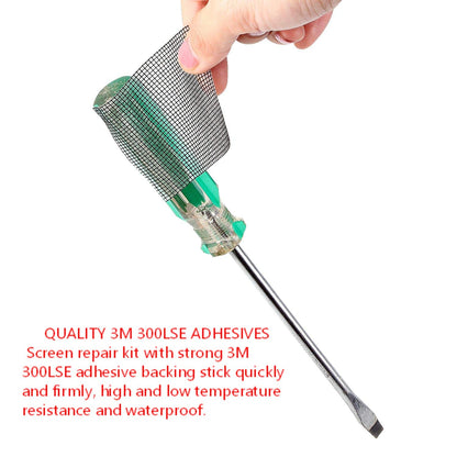 4 PCS Window Screen Repair Kit Tape, 2x79'' Strong Adhesive & Waterproof Fiberglass Covering Mesh Tape for Covering Window Door Tears Holes Screen Patch Repair Kit (Black)