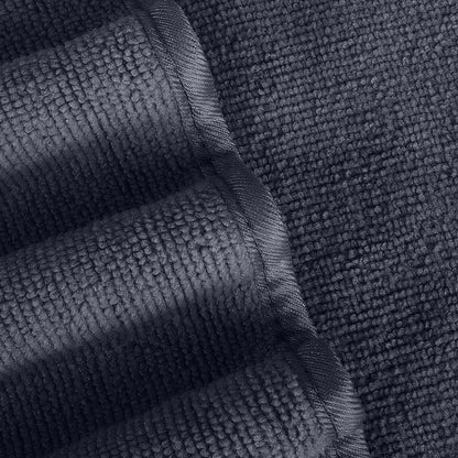 4-Piece Towel Set, 100% Cotton ? Includes 1 Bath Towel 140 cm x 70 cm, 1 Hand Towel 100 cm x 50 cm, 2 Washcloths 30 cm x 30 cm, Quick Dry, Super Soft, Highly Absorbent, No Fade, Black