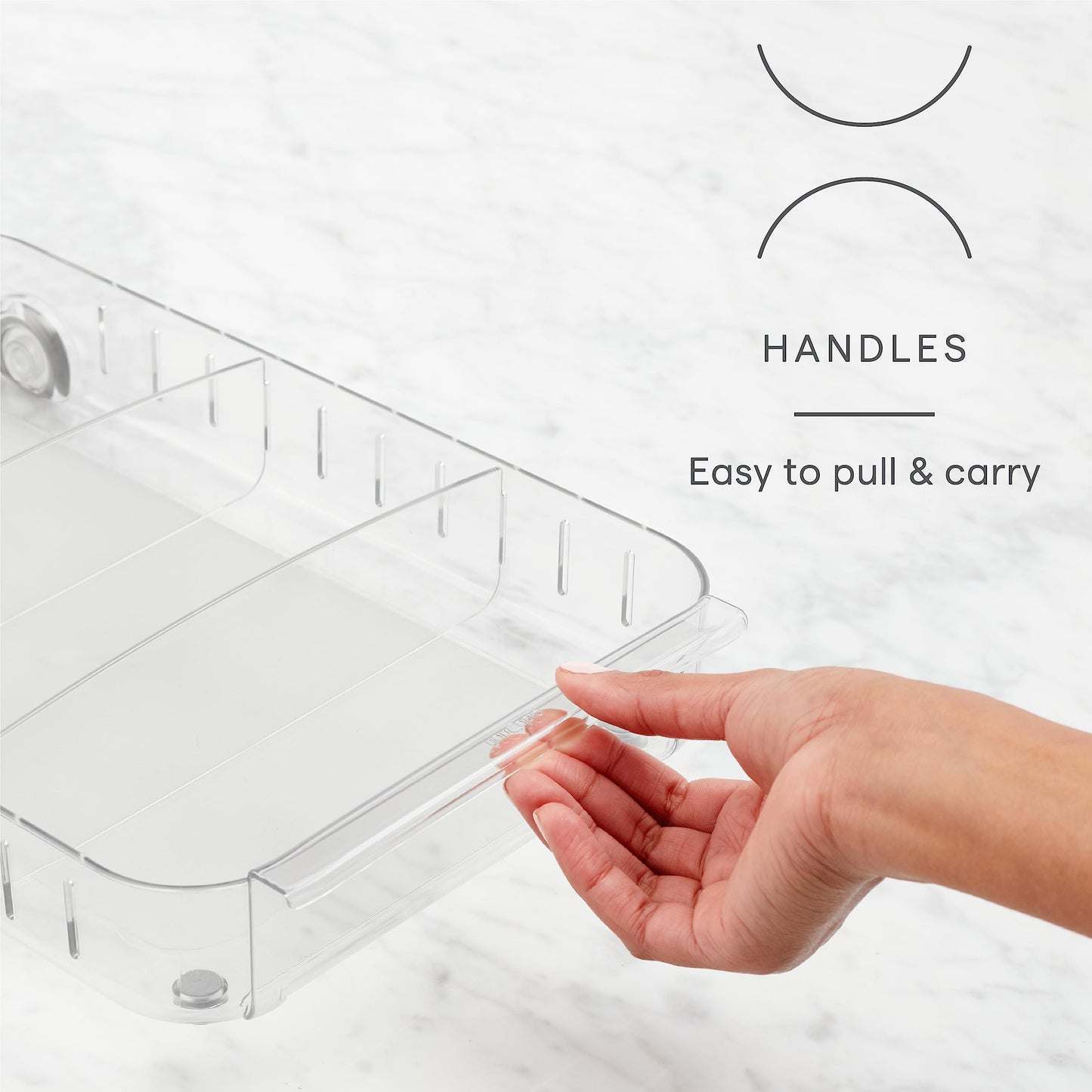 YouCopia RollOut Fridge Caddy, 9" Wide, Clear