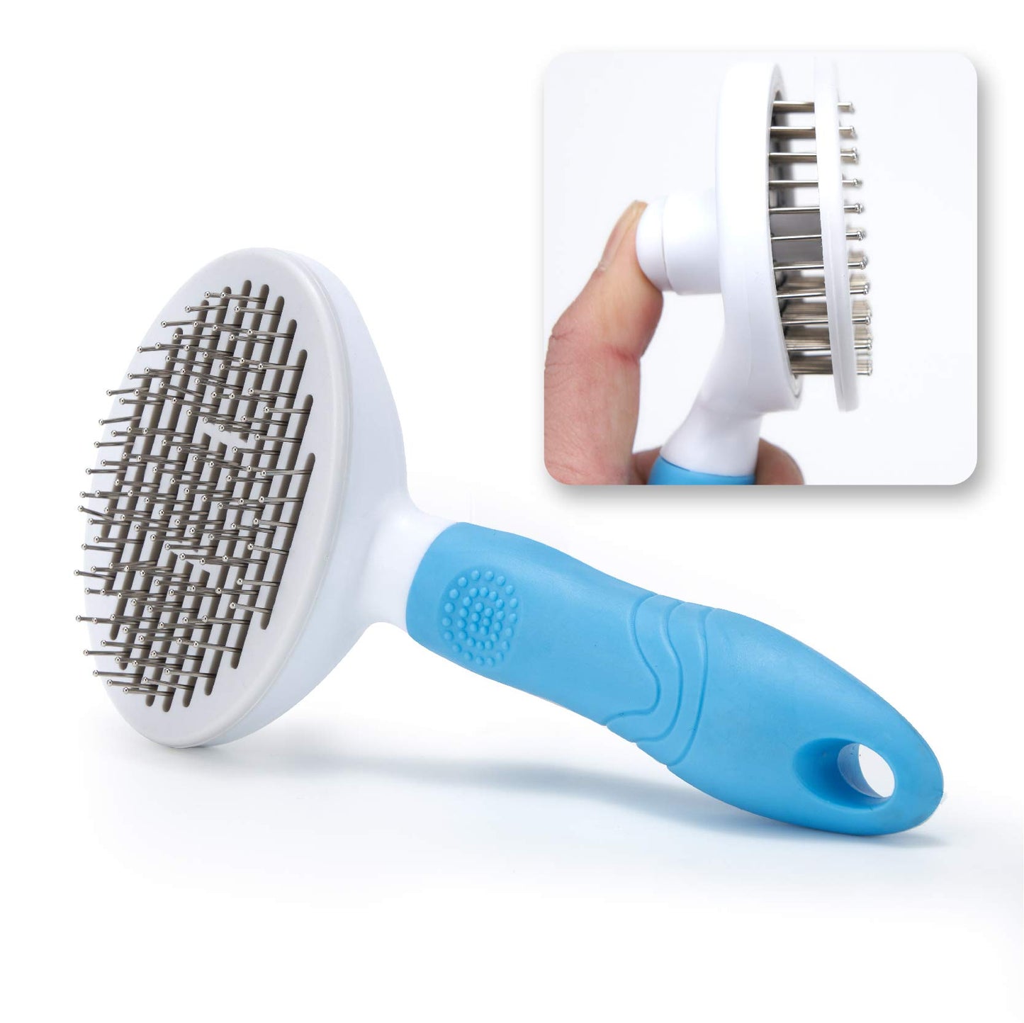 Ubrand PUAYOIP Cat Grooming Brush Hair Removal Cat and Dog Comb, Hair Slicker Brush ,Self Cleaning and Styling Hair Removal Comb Brush