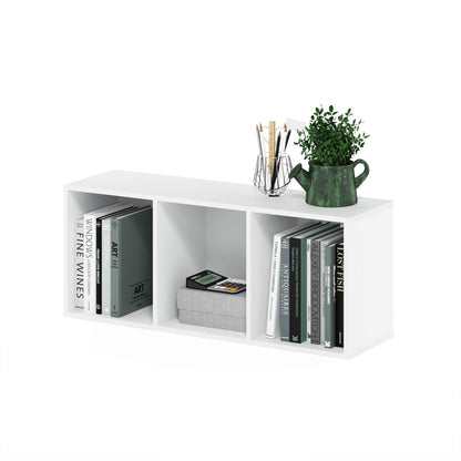 Luder 3-Tier Open Shelf Bookcase, a versatile and minimalist storage solution for books and decor, perfect for small spaces, presented in a clean and simple White finish