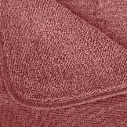 4-Piece Towel Set, 100% Cotton ? Includes 1 Bath Towel 140 cm x 70 cm, 1 Hand Towel 100 cm x 50 cm, 2 Washcloths 30 cm x 30 cm, Quick Dry, Super Soft, Highly Absorbent, No Fade, Coral