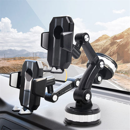 XIAOMUBIAO Car Phone Mount, Universal Compatible, 360° Rotatable, Dashboard Windshield Vent Phone Holder for iPhone, Samsung, Android, More Devices