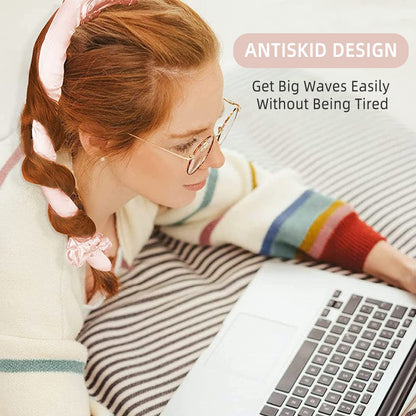 Freyry Hair Roller, Heatless Curls Headband, Premium Soft Sponge, Lazy Curler Set for Women, DIY Hair Styling Tools, Pink, One Size