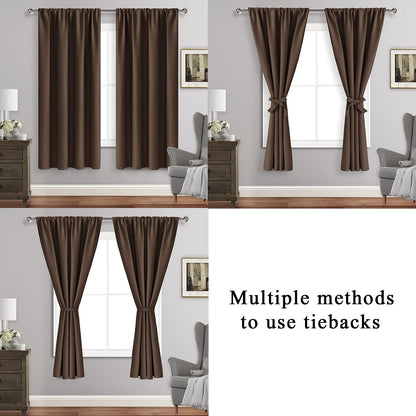 Blackout Curtains for Bedroom - Thermal Insulated Room Darkening Noise Reducing- cover pocket design - 1 panel with tie-pack