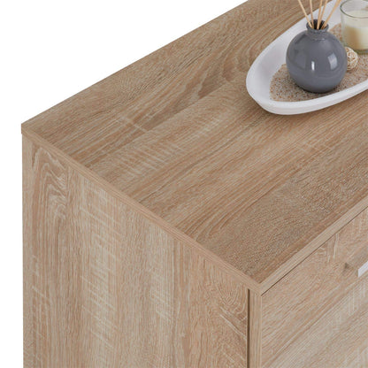 Chest of Drawers Sideboard in Sonoma Oak, Highboard with 1 Door and 4 Drawers, Versatile Storage Cabinet for Living Room or Hallway, Modern Wood Furniture