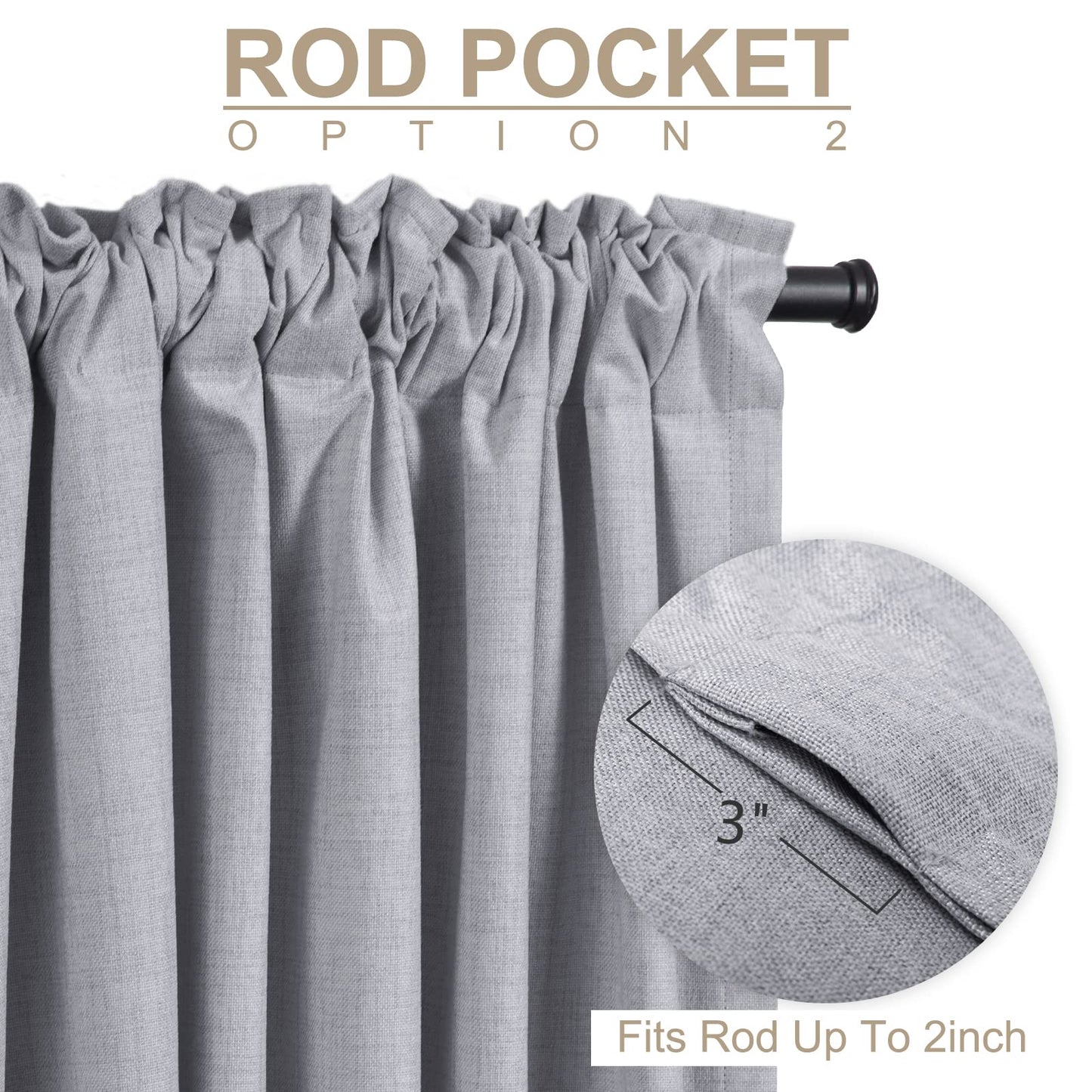 INtex CURTAINS HOUSE 100% Blackout Shield Linen Blackout Curtains for Bedroom and Living Room - Thermal Insulated Textured Drapes with Back Tab/Rod Pocket - 1 Piece Cream 150W x 230L CM