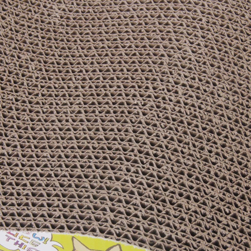 SAPU Cat Scratcher Cardboard for Little Cats and Dogs, Corrugated Scratching Pad with Wave Curved Catnip Cat Cardboard Sofa Lounge Wave (2 Pcs)