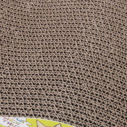 SAPU Cat Scratcher Cardboard for Little Cats and Dogs, Corrugated Scratching Pad with Wave Curved Catnip Cat Cardboard Sofa Lounge Wave (2 Pcs)