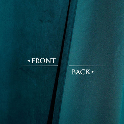 Elegant Velvet curtains - Soft Velour fabric - Steel Grommets - for living rooms - 1 piece-Teal