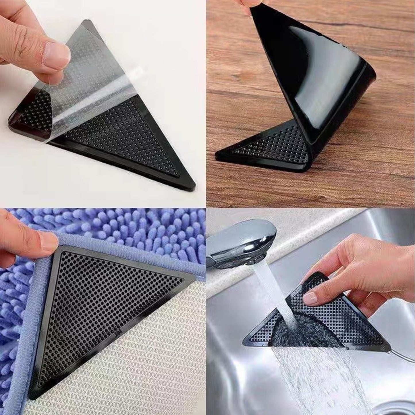 DZCYAOHL 8 Pcs Rug Pads Grippers,Anti-Slip Rug Grippers Anti Curling Rug Pad Washable and Reusable Carpet non Anti slip rug grip for wooden, tile, marble, laminate and linoleum floors