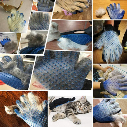 Pet Grooming Glove for Dogs and Cats, 1-Pack Right-Hand Silicone Deshedding Mitt with Five-Finger Design, Bathing and Brushing Tool, Machine Washable