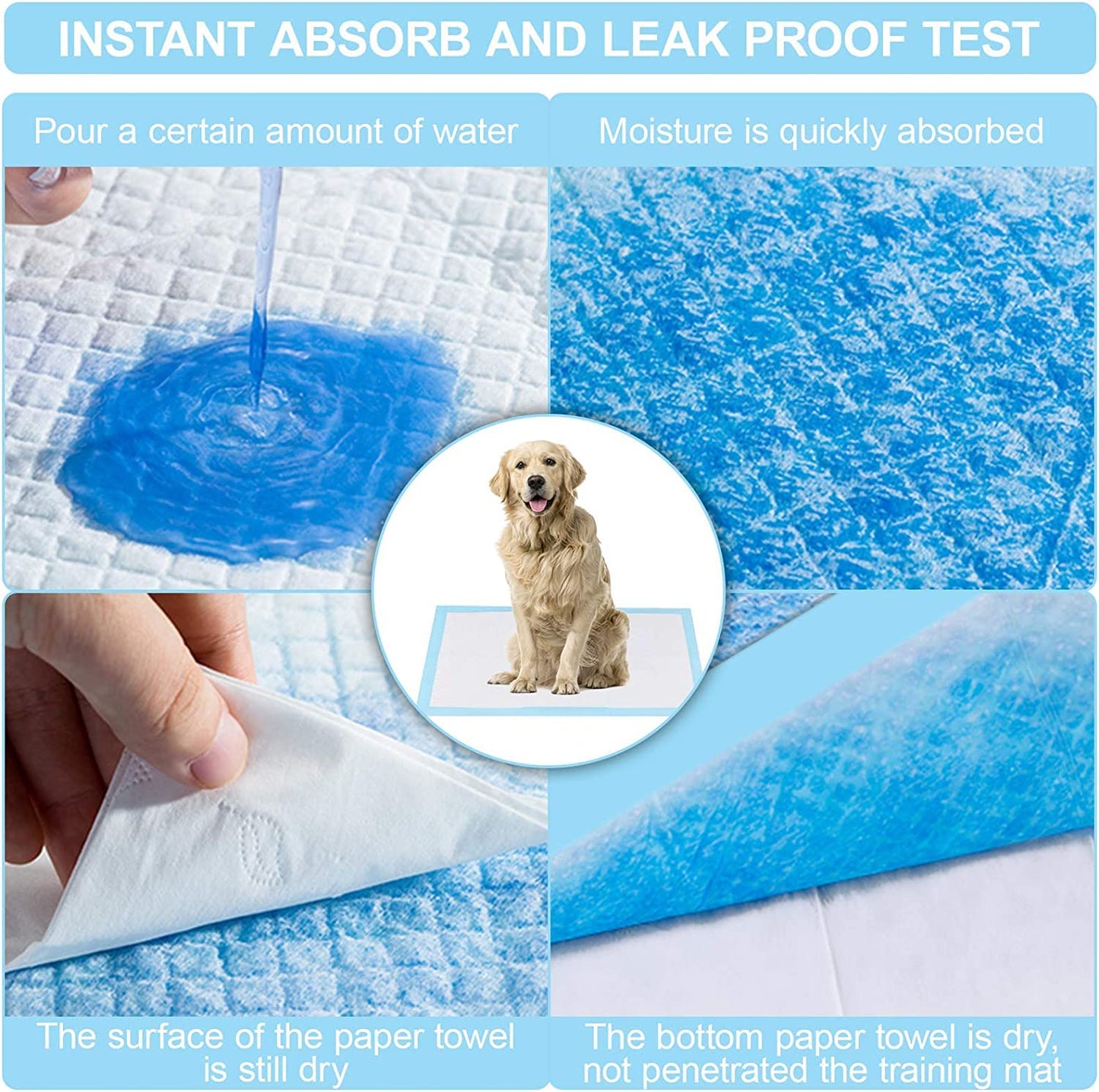 Imported Disposable Super Absorbant Puppy Pads (Blue, Pack of 100,60x90cm)