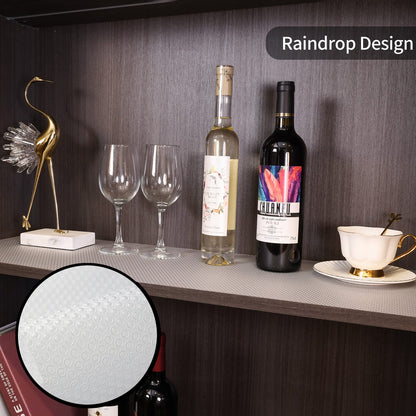 Shelf Liner Waterproof, Cabinet Liners - Easy to Cut Cupboard Liner for Under The Sink, Kitchen Drawer, Pantry, Shelves, Storage, Desks(20"x300" Wide,Clear)