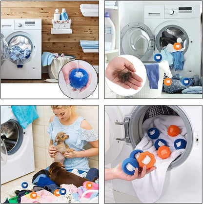 DMG TECH 20 PCS Pet Hair Removal Cleaning Balls, Pet Hair Remover, Clothes Anti-Winding Adsorption Hair Removal Cleaning Ball, Pet Hair Remover for Laundry, Reusable Lint Balls for Washing Machine