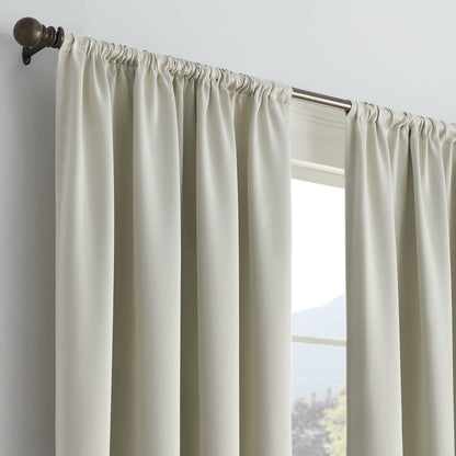 Blackout Curtains for Bedroom - Thermal Insulated Room Darkening Noise Reducing- cover pocket design - 1 panel with tie-pack