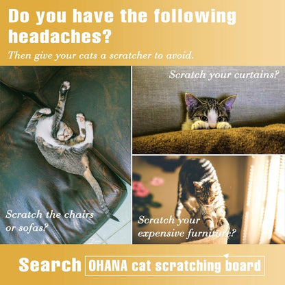 SCDCWW Cat Scratching Board S-Curved Cardboard Cats Scratching Mat with Catnip Scratcher for Kitten Cat Corrugate Paper Scratching Scratcher Cardboard Pad with Catnip