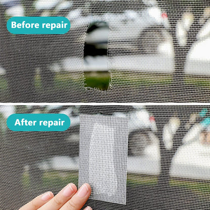 Window Screen Repair Kit Tape,Screen Repair Kit for Windows or Doors Adjustable Fiberglass Screens,Strong Adhesive Door Window Screen Repair Tape,2x80'' (2 Pack, Gray)