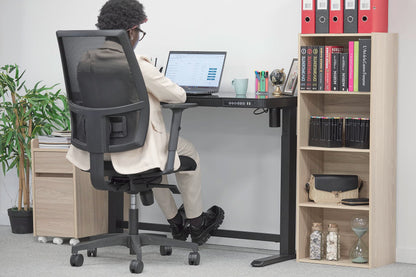 Iris Ohyama 4-Shelf Cabinet, Modern Wooden Storage Unit with Shelves, Versatile Bookcase or Side Furniture for Office, Living Room, Bedroom, Basic Storage Shelf CX-4, Light Brown