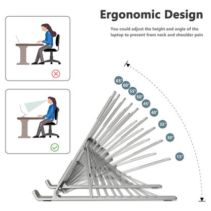 PHOCAR Portable laptop stand, phocar adjustable tablet notebook stand for ipad, macbook pro, laptop desk riser foldable notebook cooling stand for macbook, dell, asus, lenovo?