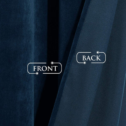 INtex CURTAINS HOUSE Elegant Velvet Curtains - Thermal Insulated Curtains for Living Room,steel Grommets- 1 panels Black 135W X 230L CM