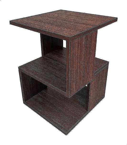 Bed Side Table in Brown, Simple Nightstand with Storage, Compact End Table for Bedroom, minimalist Bedside Cabinet with ClassicWood Finish, FunctionaLFurniture