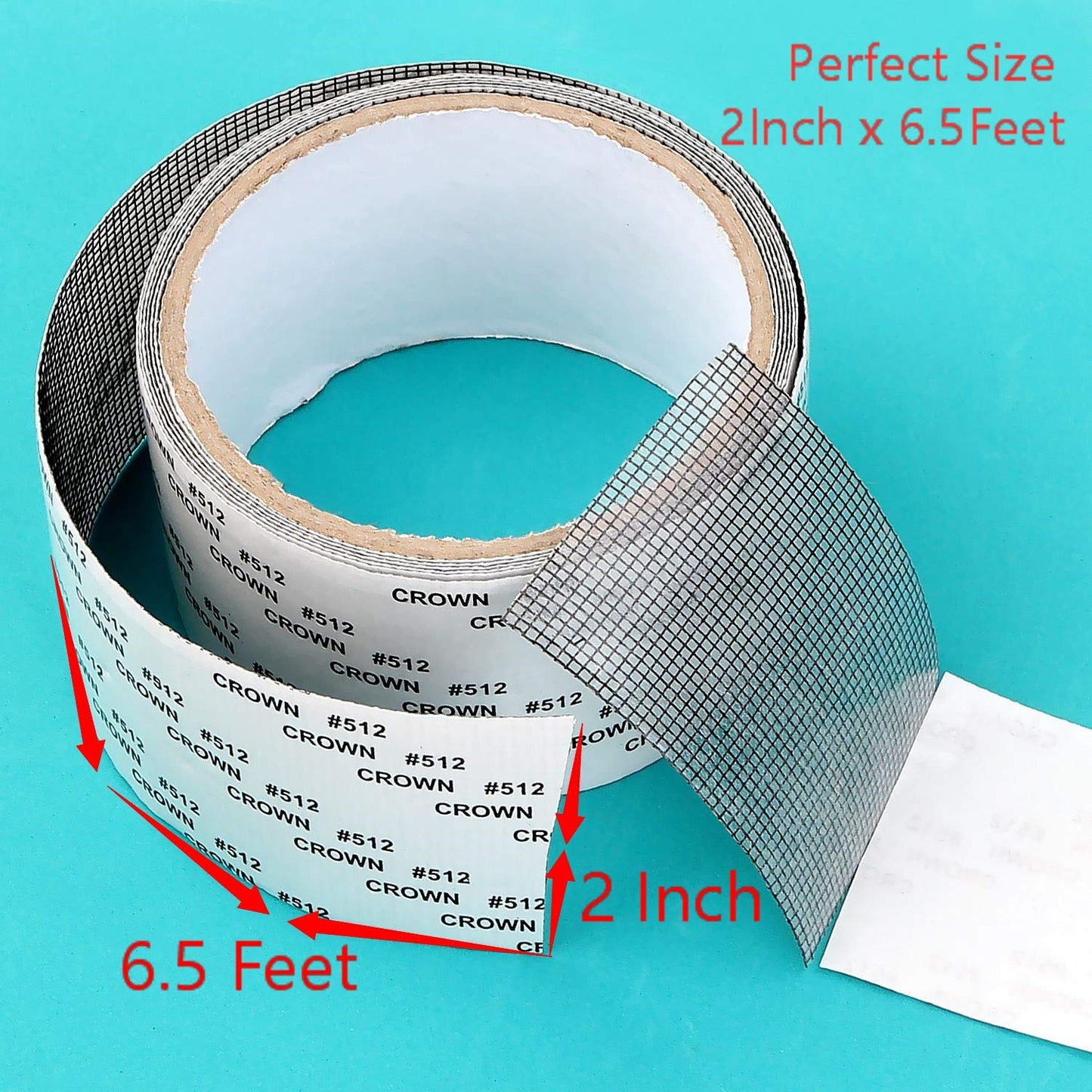 4 PCS Window Screen Repair Kit Tape, 2x79'' Strong Adhesive & Waterproof Fiberglass Covering Mesh Tape for Covering Window Door Tears Holes Screen Patch Repair Kit (Black)