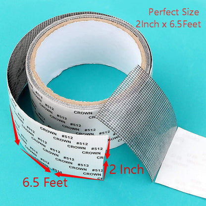 4 PCS Window Screen Repair Kit Tape, 2x79'' Strong Adhesive & Waterproof Fiberglass Covering Mesh Tape for Covering Window Door Tears Holes Screen Patch Repair Kit (Black)