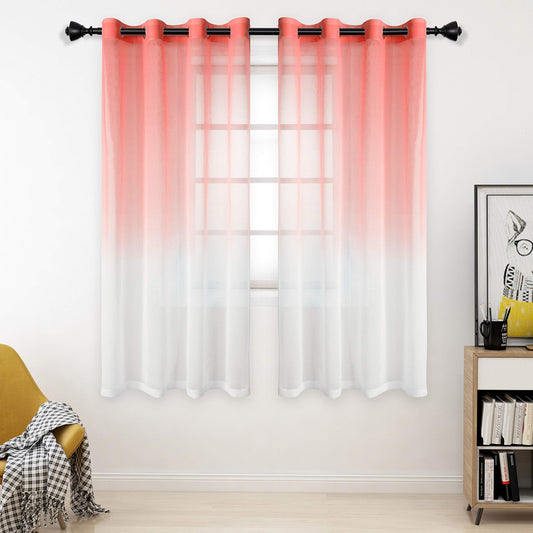 ‎ Luxury Voile - Gradient colours - Steel Grommets - 1 Piece Kashmir