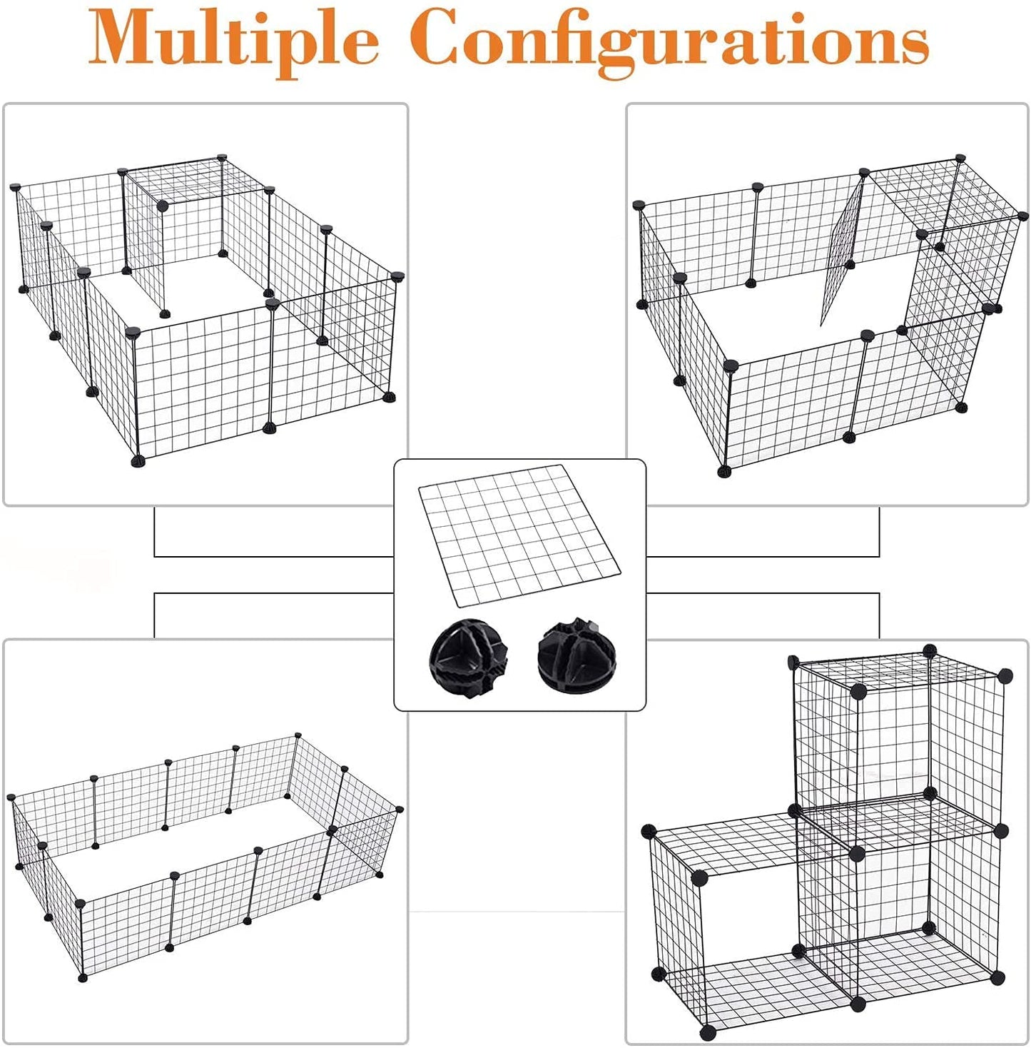 AboYehia Pet's 12 Panels Metal Wire Playpen