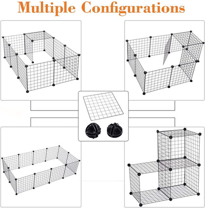 AboYehia Pet's 12 Panels Metal Wire Playpen