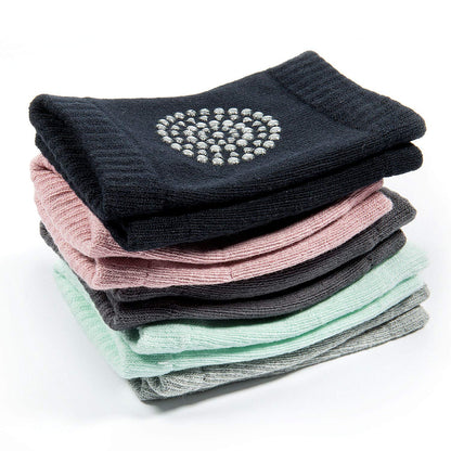 WolinTek 5 Pairs of Knee Pads Baby Crawling Knee Pads with Rubber Dots Non-Slip Elastic for Baby Crawling Aid Knee Pads 0-24 Months, multicoloured, Einheitsgröße