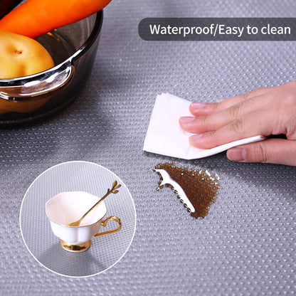Shelf Liner Waterproof, Cabinet Liners - Easy to Cut Cupboard Liner for Under The Sink, Kitchen Drawer, Pantry, Shelves, Storage, Desks(20"x300" Wide,Clear)