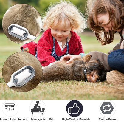 NWOMJTV Pet Cleaning Hair Removal Comb, Universal Multifunctional Knot Remover Cleaning Brush for Pets, Portable Pet Dog Cat Brush for Massaging and Removing Hair (Long, Pink)