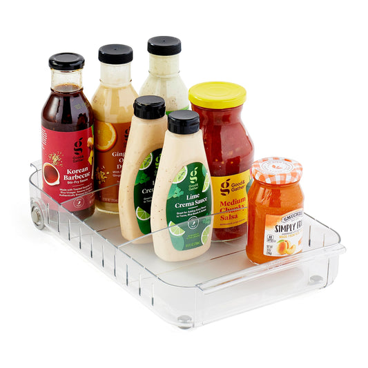 YouCopia RollOut Fridge Caddy, 9" Wide, Clear