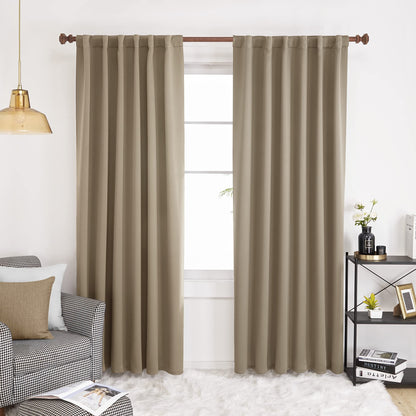 Elegant Blackout Curtains-Back Tap design-thermal Insulated fabric-for room Darkness - 1 Piece