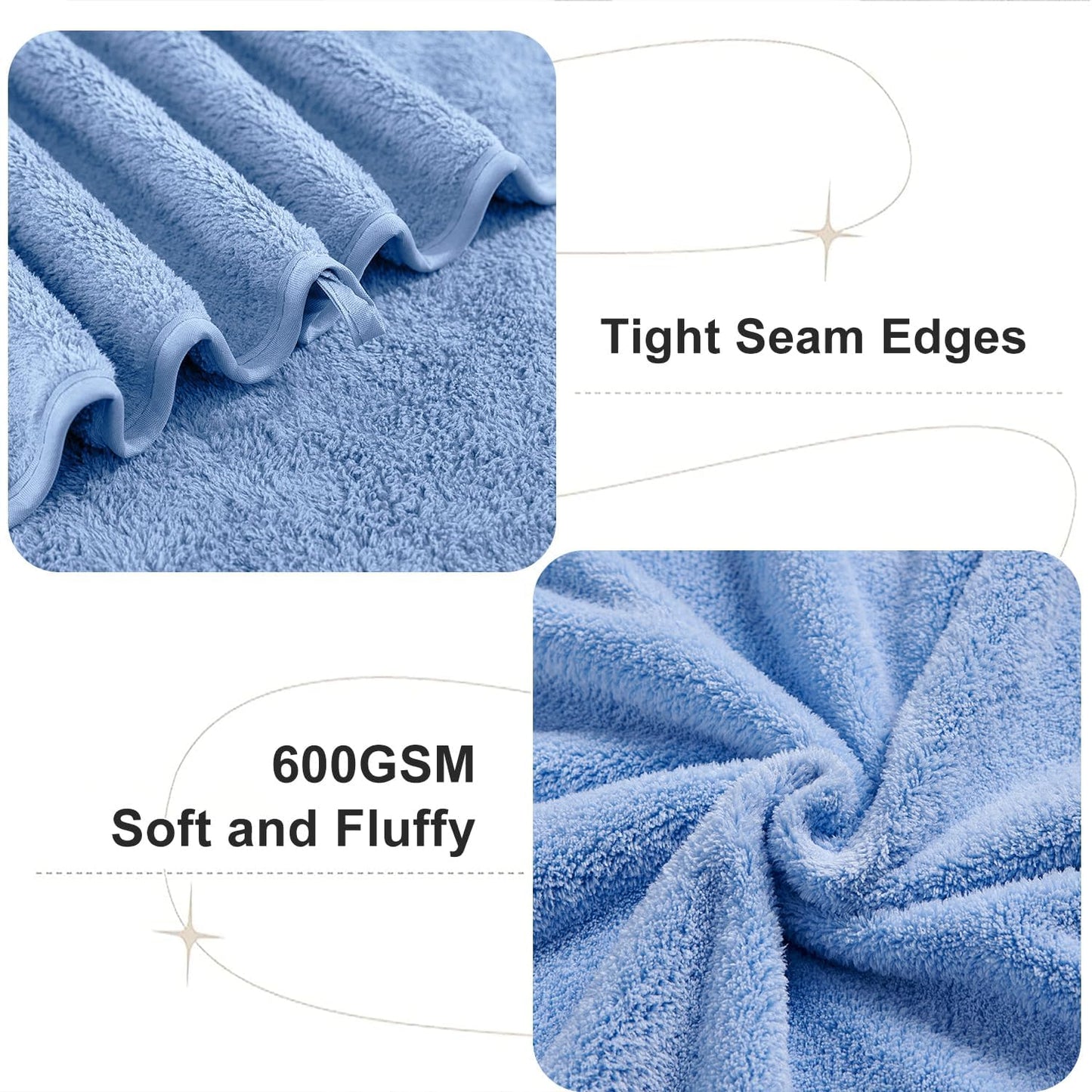 INtex HOME Bath Towel, Highly Absorbent & Soft 100% Cotton, Quick-Drying Hotel Quality Sheet, 1 Piece, 140W x 70L CM, Blue, For Adults Bathroom, Shower, Spa and Daily Use