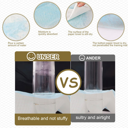 SKY-TOUCH Disposable Absorbent Quick Drying Leak-Proof Pee Pads for Potty Training for Pets, 45x60cm M - 50 Pieces