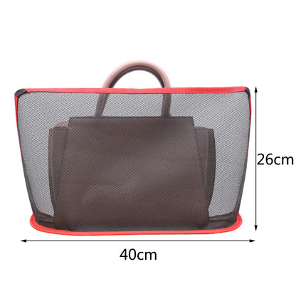 LotCow 2 Pcs Car Net Pocket Handbag Holder Organizer,Seat Back Organizer Bag,Hanging Car Seat Storage Bag,Durable Foldable Travel Storage,Replaceable Car Seat Back Bag,Barrier of Backseat Pet Kids