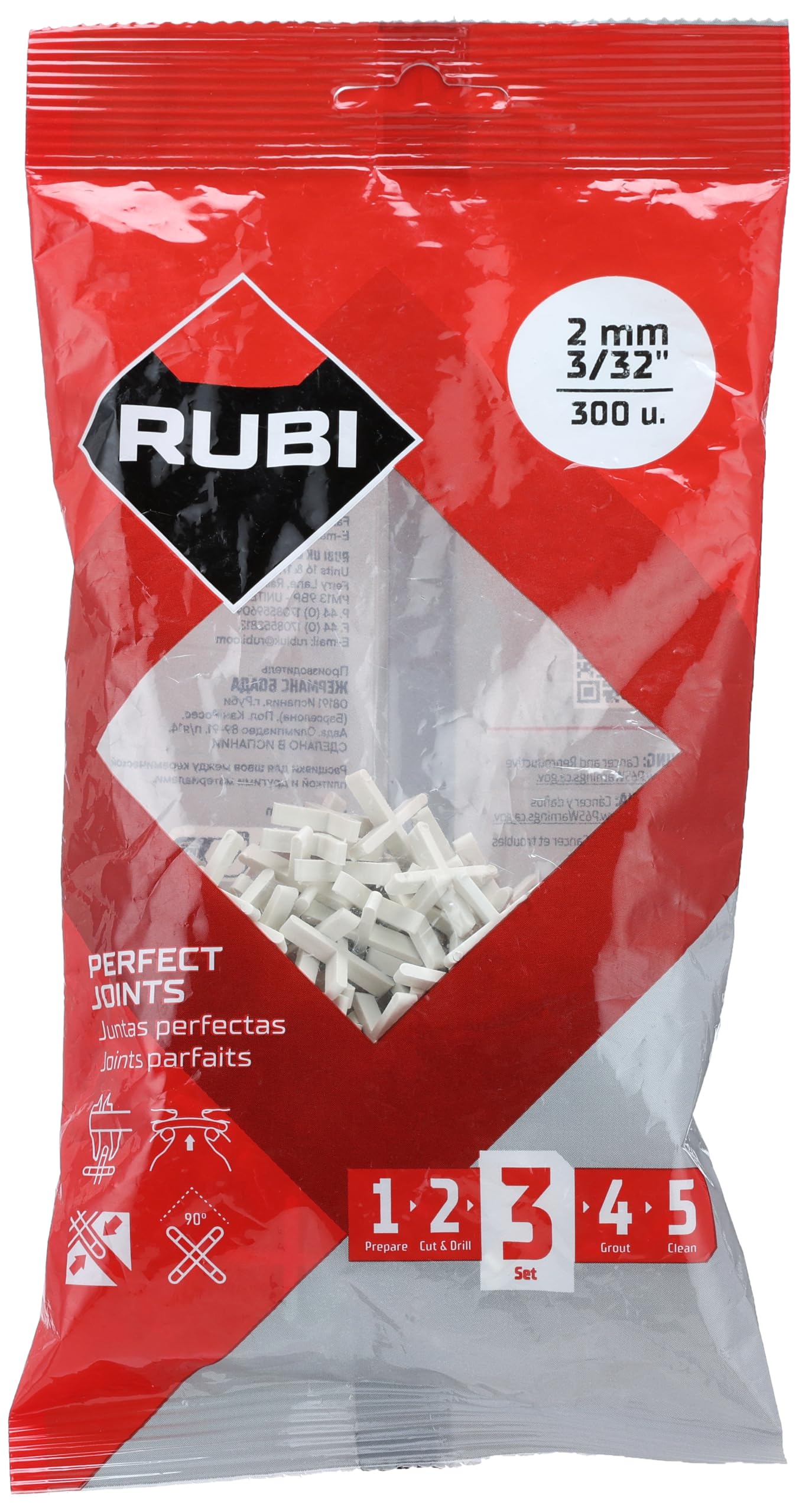 RUBI Solid plastic 2mm 300pcs Model- RUBI 02901