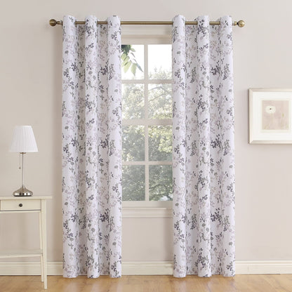 Linen Velvet Sabia Curtains-Modern Multi Colour Sheer Design-Steel Grommets -1 Piece