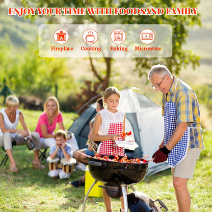 BBQ Grill Gloves for BBQ Accessories, 1472°F Heat Resistant Gloves with Silicone Palm Pads, Non-Slip Grilling Griddle Gloves for Smoker Grill Gloves Oven Mitts for Barbecue Cooking Baking Cutting