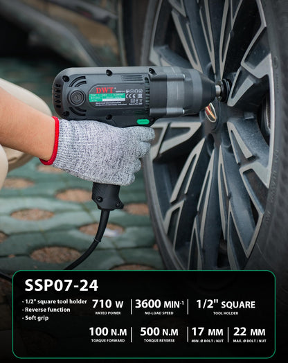 Impact wrench 710 watt SSP07-24, 1/2" square tool holder,Reverse function