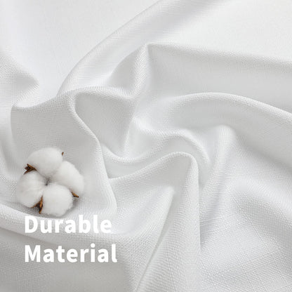 INtex CURTAINS Natural Linen Curtains -Semi Transparent Sheer -Soft And Durable Fabric -For Living Rooms And Bedroom Steel Grommets -Two Pieces 145W x 180L CM Light Grey