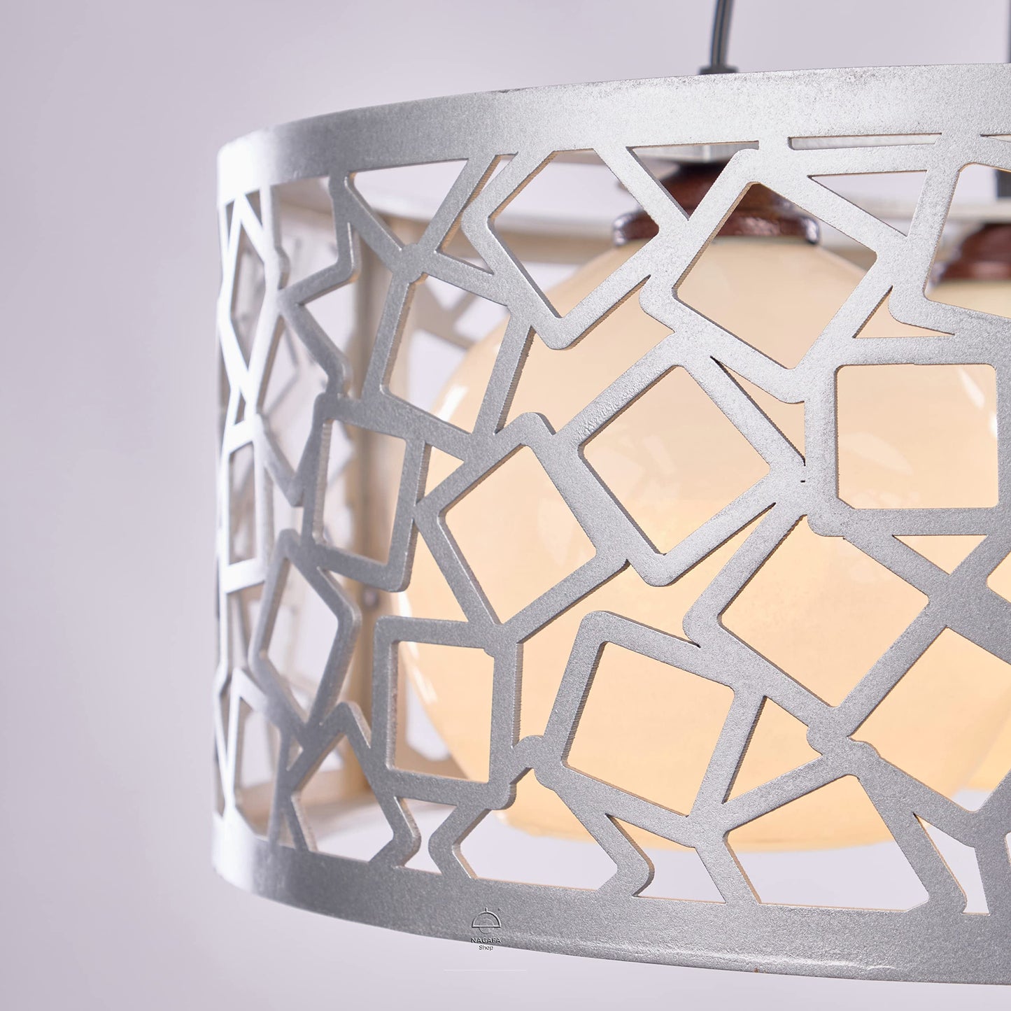 Nagafa Shop Modern silver mt chandelier chandelier 3 bulb wcs450