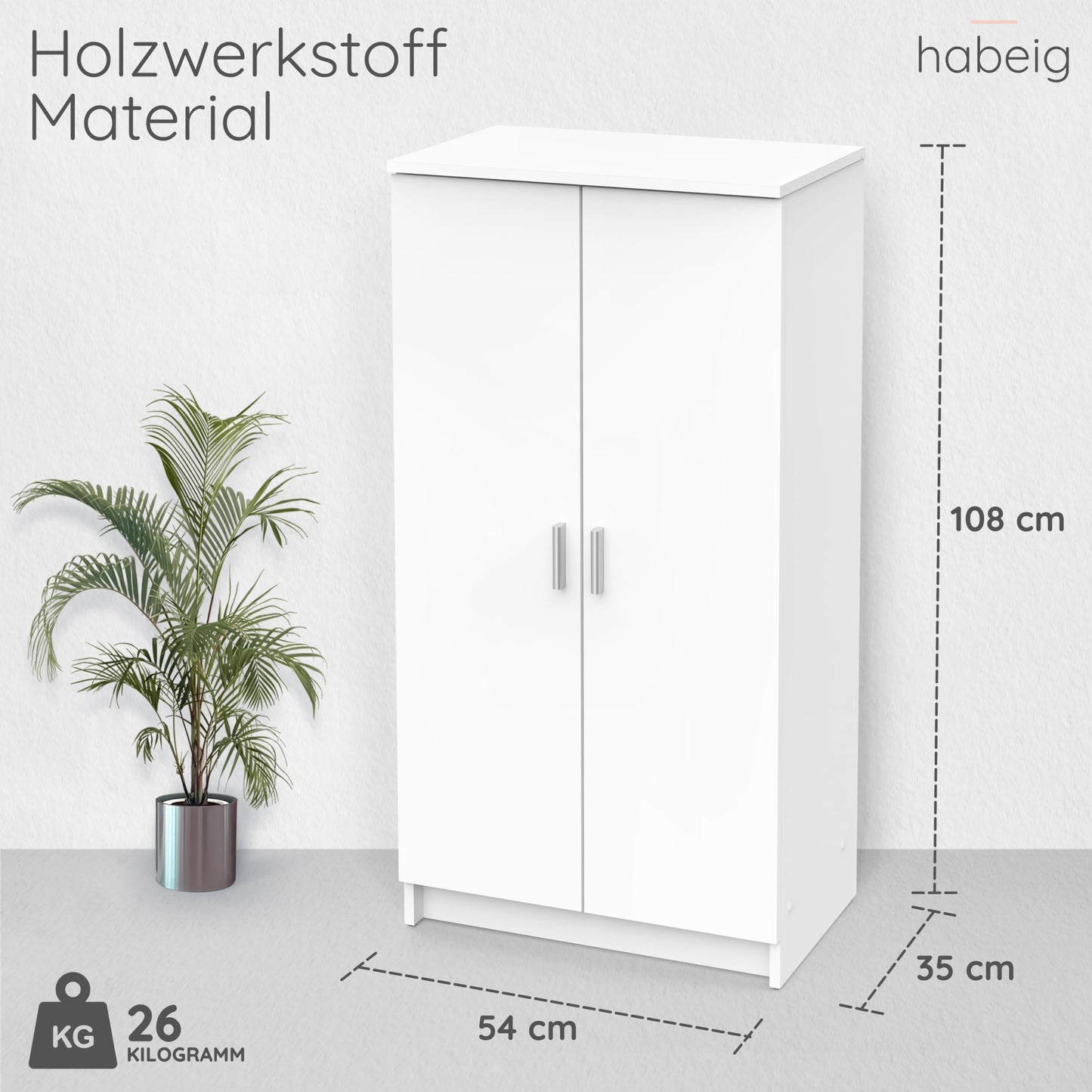 Shoe Cabinet and Chest of Drawers, Versatile Wooden Cupboard and Shoe Rack for Hallway or Bedroom Furniture in a Clean White Finish, Multi-Purpose Storage Solution